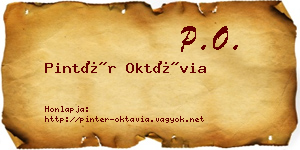 Pintér Oktávia névjegykártya